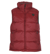 Red Hooded Gilet