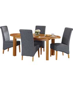 Barnes Oak Oval Dining Table & 4