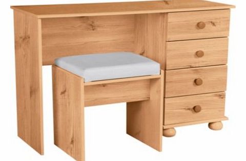 Stirling Dressing Table and Stool - Pine Effect
