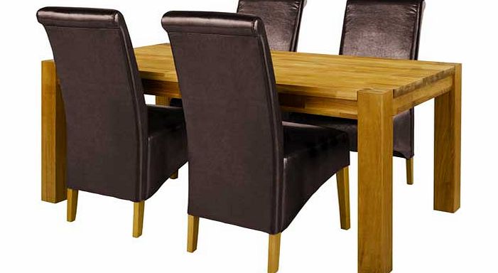 Schreiber Woburn Oak Dining Table and 4