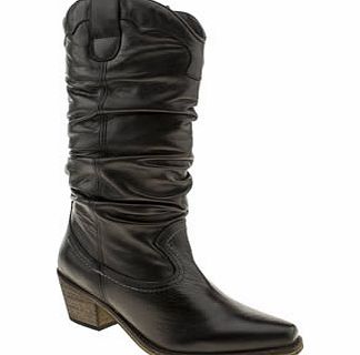 schuh Black Gily Slouch Cowboy Boots