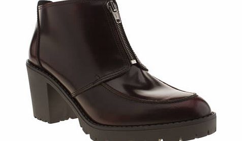 schuh Burgundy Werk Boots
