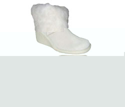 SCHUH CASH FUR CUFF WEDGE CALF