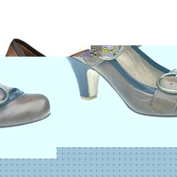 Schuh Female Alba Dbl Buckle Bar Leather Upper Low Heel in Tan