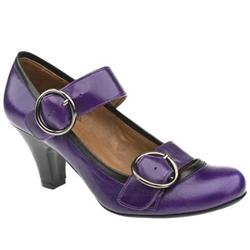 Schuh Female Alba Double Buckle Bar Leather Upper ?40 plus in Purple