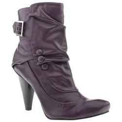 Female Anette Buckle Ankle Manmade Upper in Purple