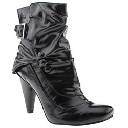 Schuh Female Anette Buckle Ankle Patent Upper in Black