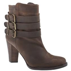 Schuh Female Baker Rand 3 Buckle Leather Upper ?40 plus in Dark Brown