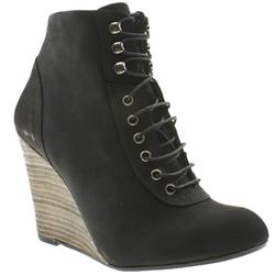 Schuh Female Berta Lace Wedge Leather Upper Casual in Black, Tan