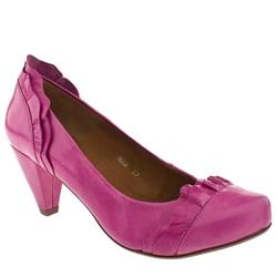 Schuh Female Bob Ruffle Court Leather Upper Low Heel Shoes in Pink