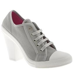 Schuh Female Carrie Lace Up Fabric Upper Evening in Grey, White