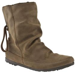 Schuh Female Cory Fur Tie Leather Upper Casual in Dark Brown