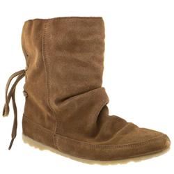 Schuh Female Cory Fur Tie Suede Upper Casual in Tan