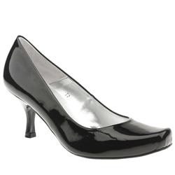 Female Cosmos Court Patent Upper Low Heel Shoes in Black, Purple