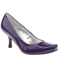 Female Cosmos Court Patent Upper Low Heel Shoes in Purple