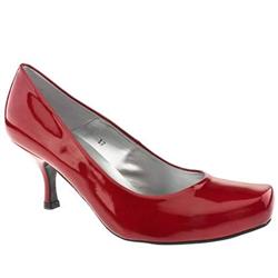Schuh Female Cosmos Court Patent Upper Low Heel Shoes in Red