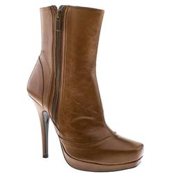 Schuh Female Costu High Zip Ankle Leather Upper in Tan