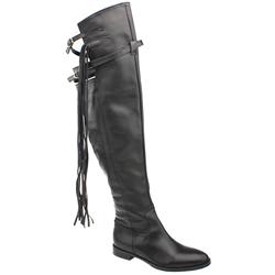 Schuh Female Dory Fringe O-T-K Leather Upper Alternative in Black