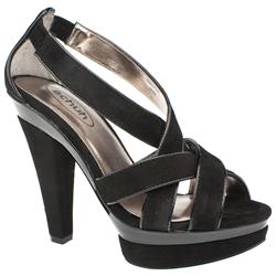 Schuh Female Fancy Pf X Strap Suede Upper Evening in Black, Purple