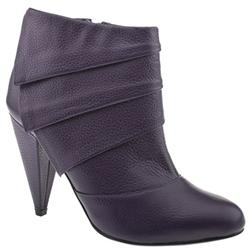 Schuh Female Farrah Pleat Ankle Boot Leather Upper in Purple