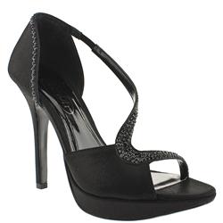 Schuh Female Flower Diam Asym Sandal Manmade Upper Evening in Black