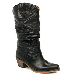 Schuh Female Gily Slouch Cowboy Leather Upper Casual in Black, Burgundy, Tan