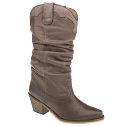 Schuh Female Gily Slouch Cowboy Leather Upper Casual in Grey, Tan