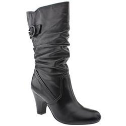 Schuh Female Karina Buckle Calf Leather Upper in Black, Tan
