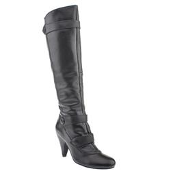 Schuh Female Karrie Button Knee Leather Upper in Black, Purple