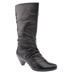 Schuh Female Kat Panel Calf Leather Upper in Black, Dark Brown