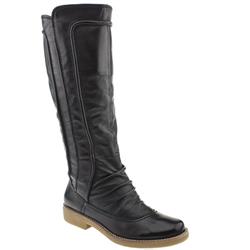 Schuh Female Keiko Pintuck Calf Leather Upper Casual in Black