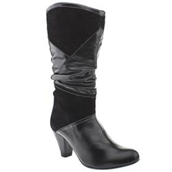 Schuh Female Lolita Panel Calf Leather Upper in Black, Grey