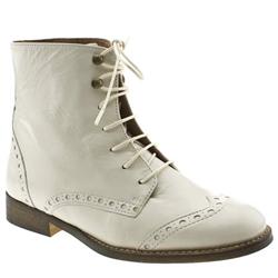 Schuh Female Mel Brogue Ankle Boot Leather Upper ??40 plus in Stone