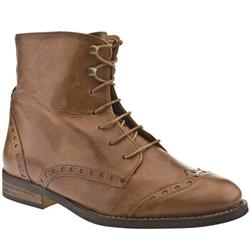 Schuh Female Mel Brogue Ankle Boot Leather Upper Casual in Tan