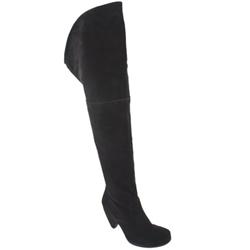 Schuh Female Melani Over Knee Suede Upper in Black, Purple