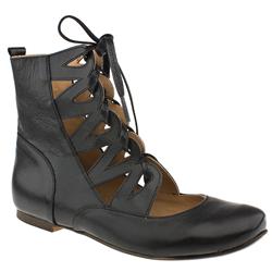 Female Messi Lace Cut Out Ank Leather Upper Casual in Black, Tan