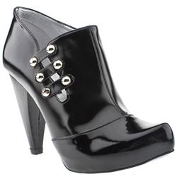 Female Michy Banana Stud Ankle Manmade Upper in Black