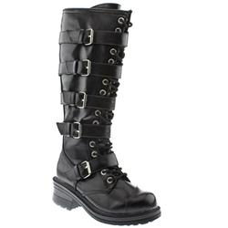 Schuh Female Multi Buckle Lace Manmade Upper Alternative in Black