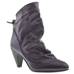 Schuh Female Nana Tie Back Ankle Manmade Upper Ankle Boots in Purple