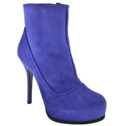 Schuh Female Pandora Platform Ankle Boot Suede Upper ?40 plus in Blue
