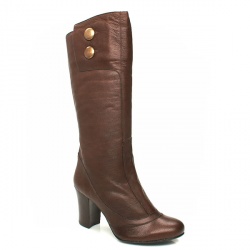 Schuh Female Pingo 2-Button Calf Leather Upper in Brown