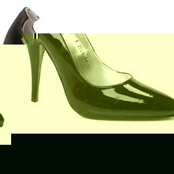 Schuh Female Psycho Pf High Back Court Patent Upper Evening in Black, Pink