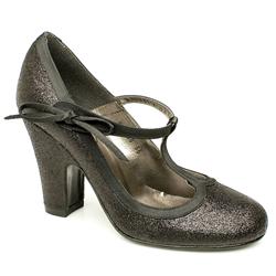 Schuh Female Pure Bow T-Bar Manmade Upper Evening in Black