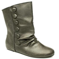 Female Sidney Button Boot Ii Manmade Upper Casual in Black, Brown, Purple
