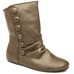 Schuh Female Sidney Button Boot Ii Manmade Upper Casual in Brown