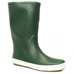 Schuh Female Splash Plain Welly Manmade Upper Casual in Khaki