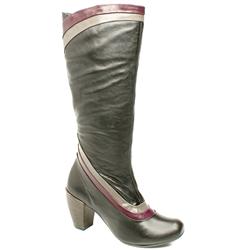 Schuh Female Tania Panel Boot Leather Upper in Black, Brown