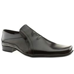 Male Stenson Slip Leather Upper in Dark Brown