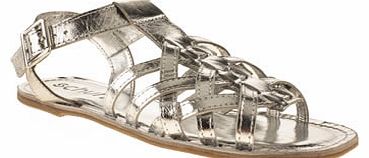 Schuh womens schuh silver staycation sandals