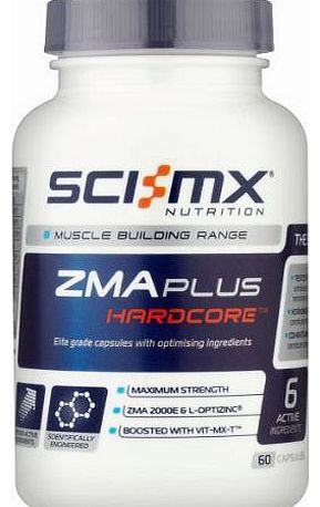 Sci-MX Nutrition  ZMA Plus Hardcore 60 Capsules - Elite grade capsules with optimising ingredients